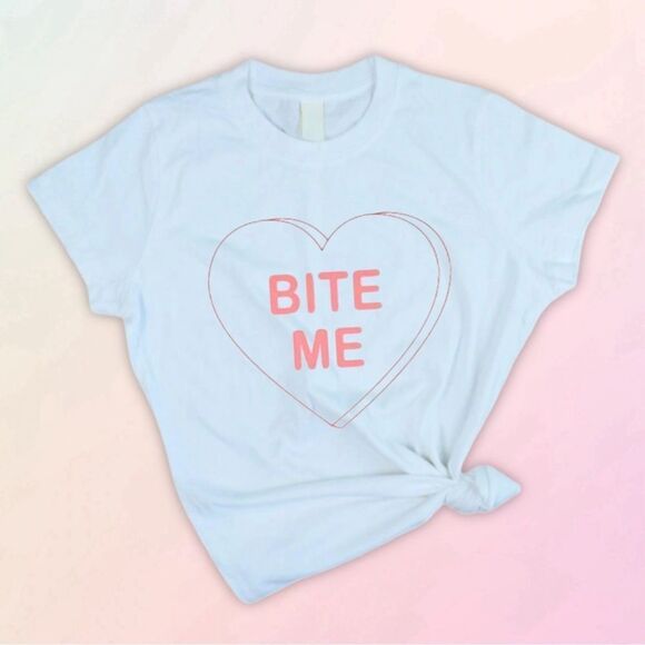 Anti-Valentine’s Day, Conversation Heart Tee, Slim Fit, Size S-3X - Picture 10 of 10